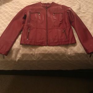 J2 By Jou Jou Faux Leather Moto Jacket